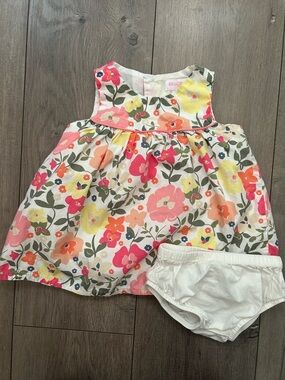 100% cotton floral dress for a 6-month brand: OshKosh B'gosh "Genuine Baby"